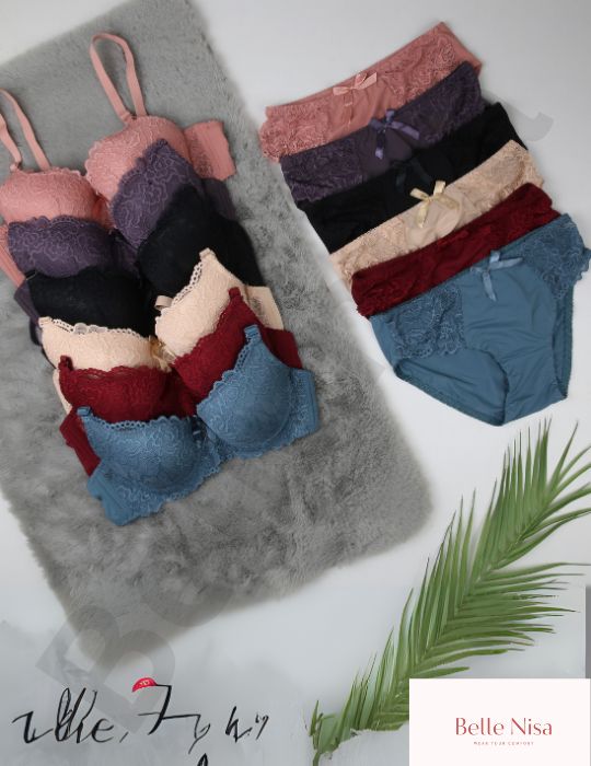Wired Lace Bra & Panty Set - Stylish & Supportive | BelleNisa